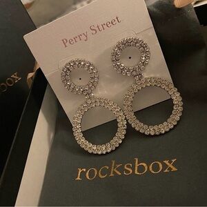 Silver Brigitte Pave Circle Earrings